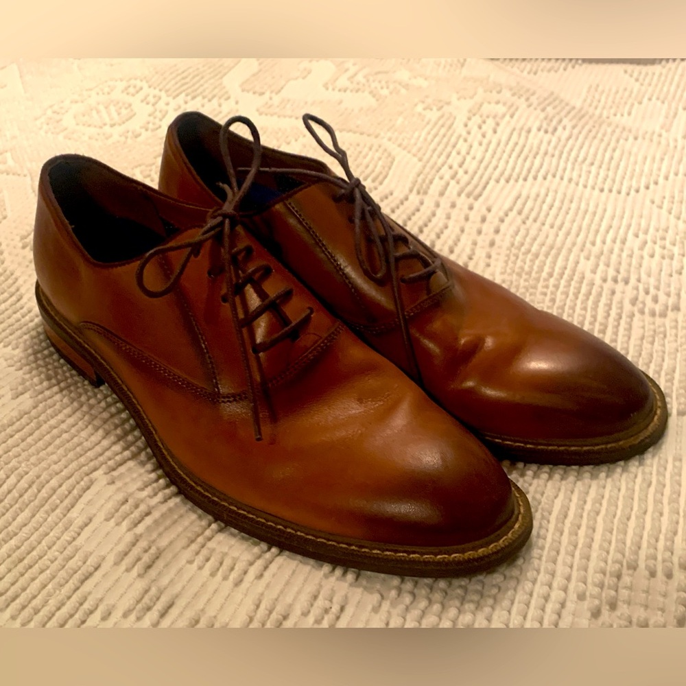 Vince Camuto Lawson Oxford Mens Formal Dress Shoes Size 10M Cognac